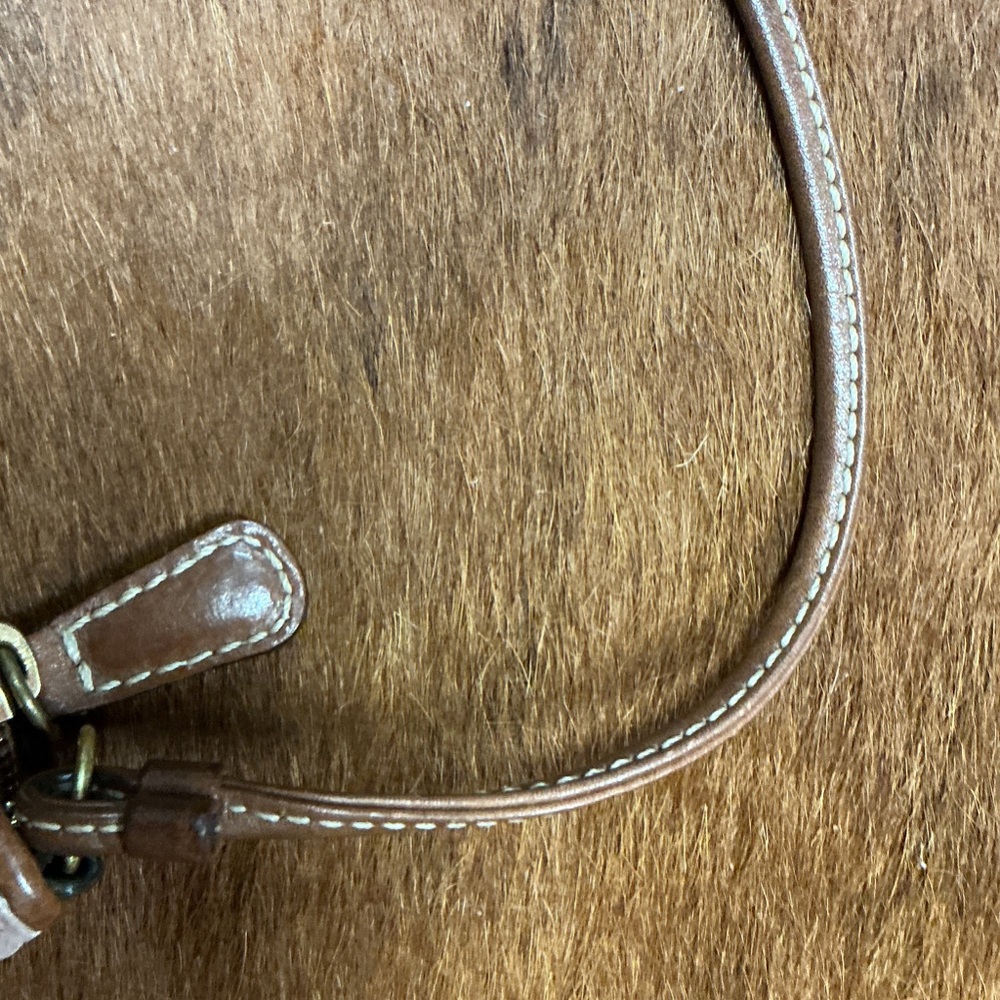 Coach Pink and Brown Wristlet with Bow Accent - Picture 2 of 5